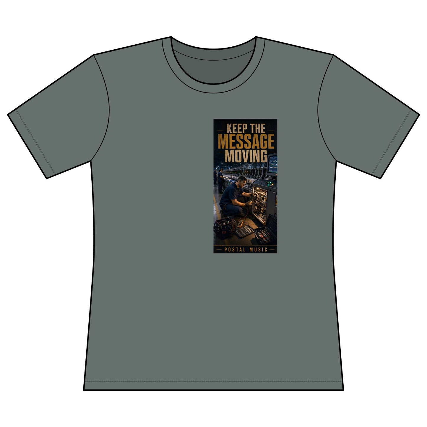 Postal Music — Keep the Message Moving — Women's Relaxed T-Shirt