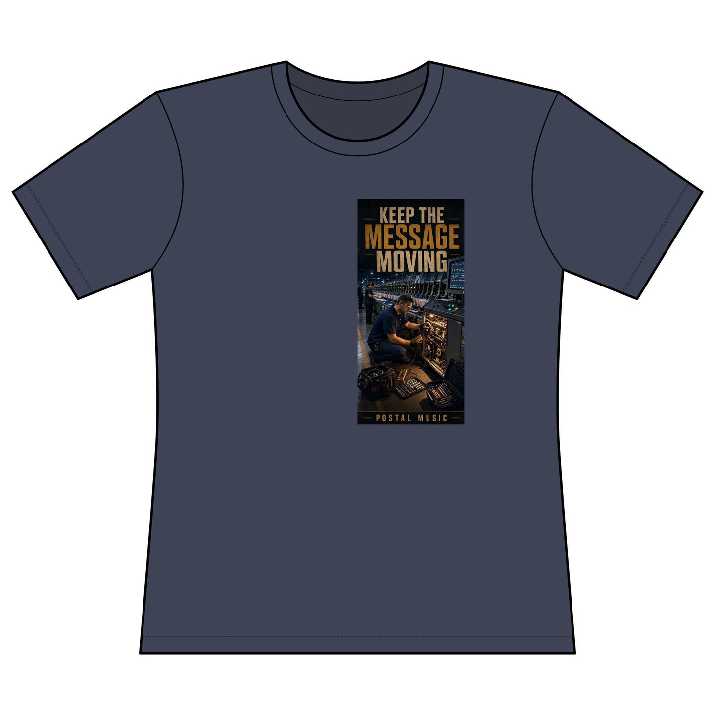 Postal Music — Keep the Message Moving — Women's Relaxed T-Shirt