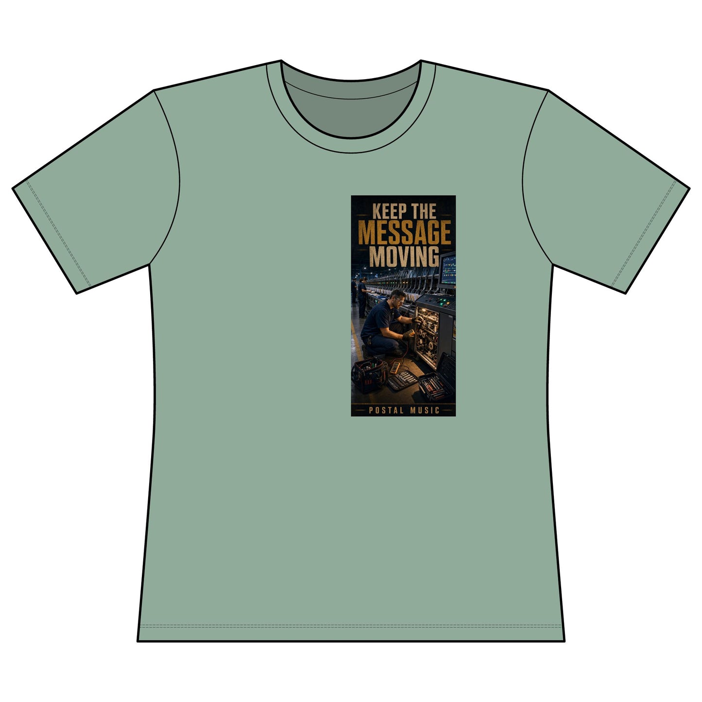Postal Music — Keep the Message Moving — Women's Relaxed T-Shirt