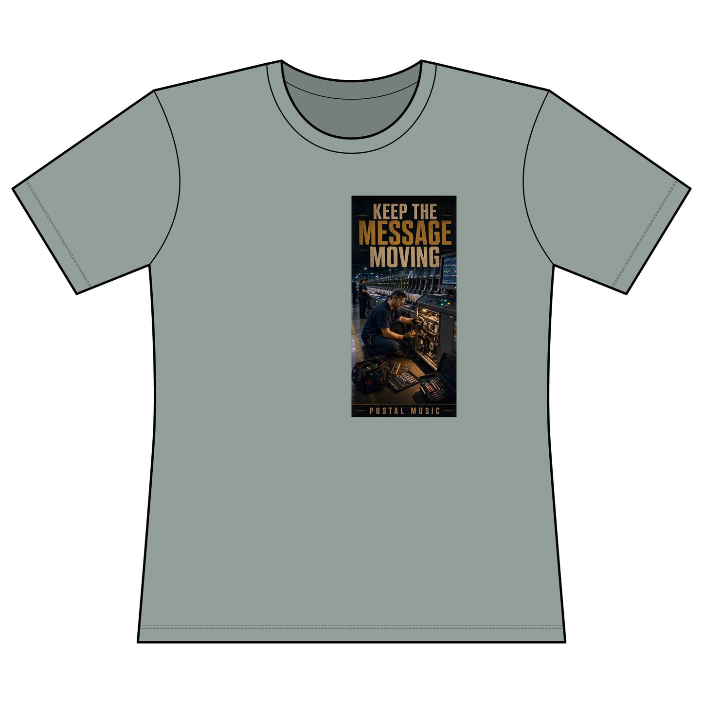 Postal Music — Keep the Message Moving — Women's Relaxed T-Shirt