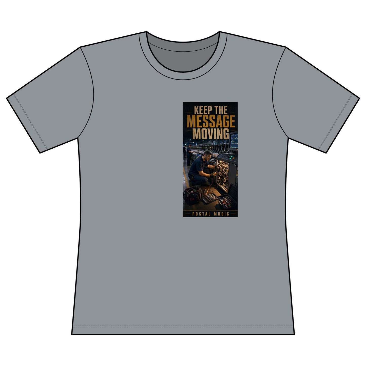 Postal Music — Keep the Message Moving — Women's Relaxed T-Shirt