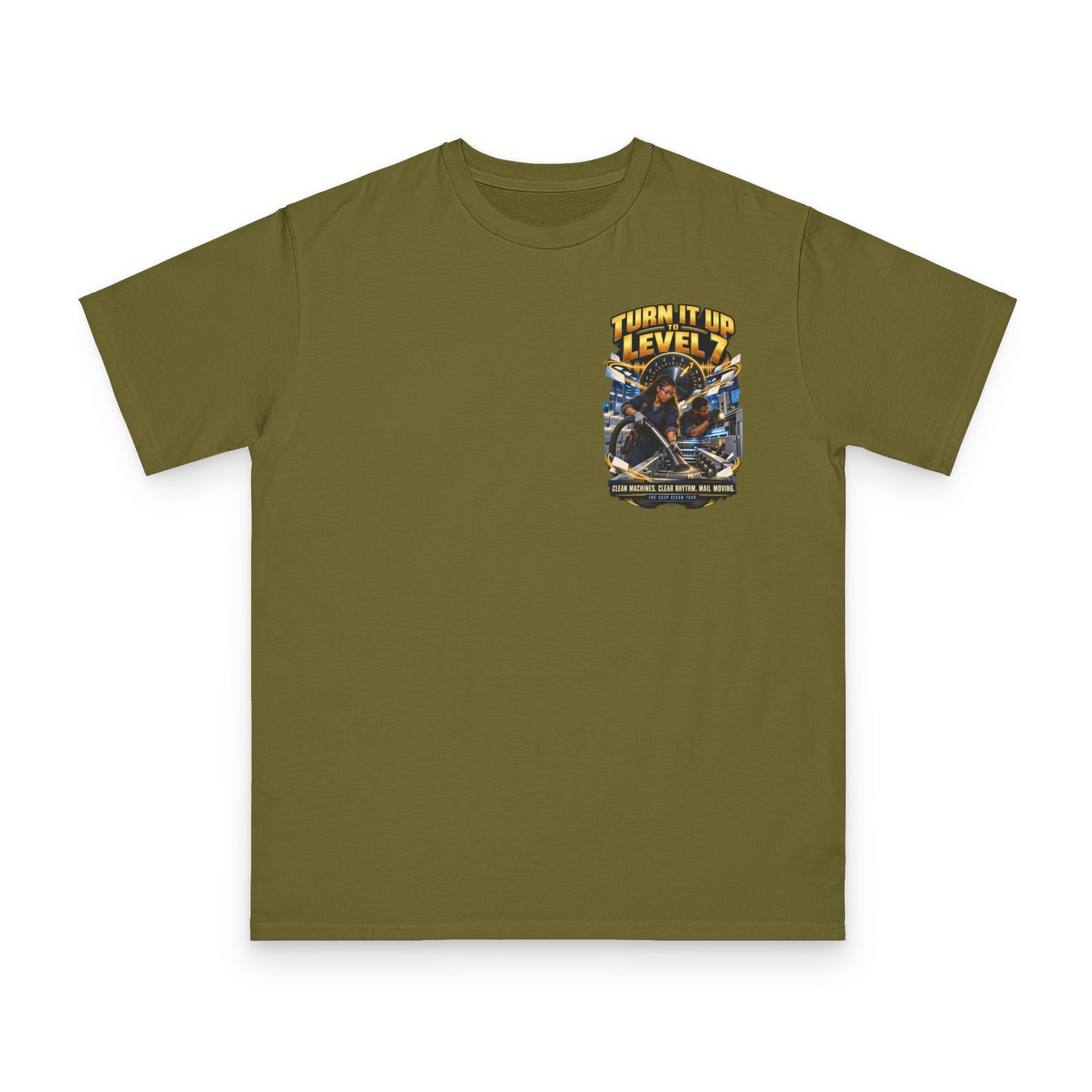 Postal Music - Turn It Up to Level 7 - Organic Cotton T-Shirt