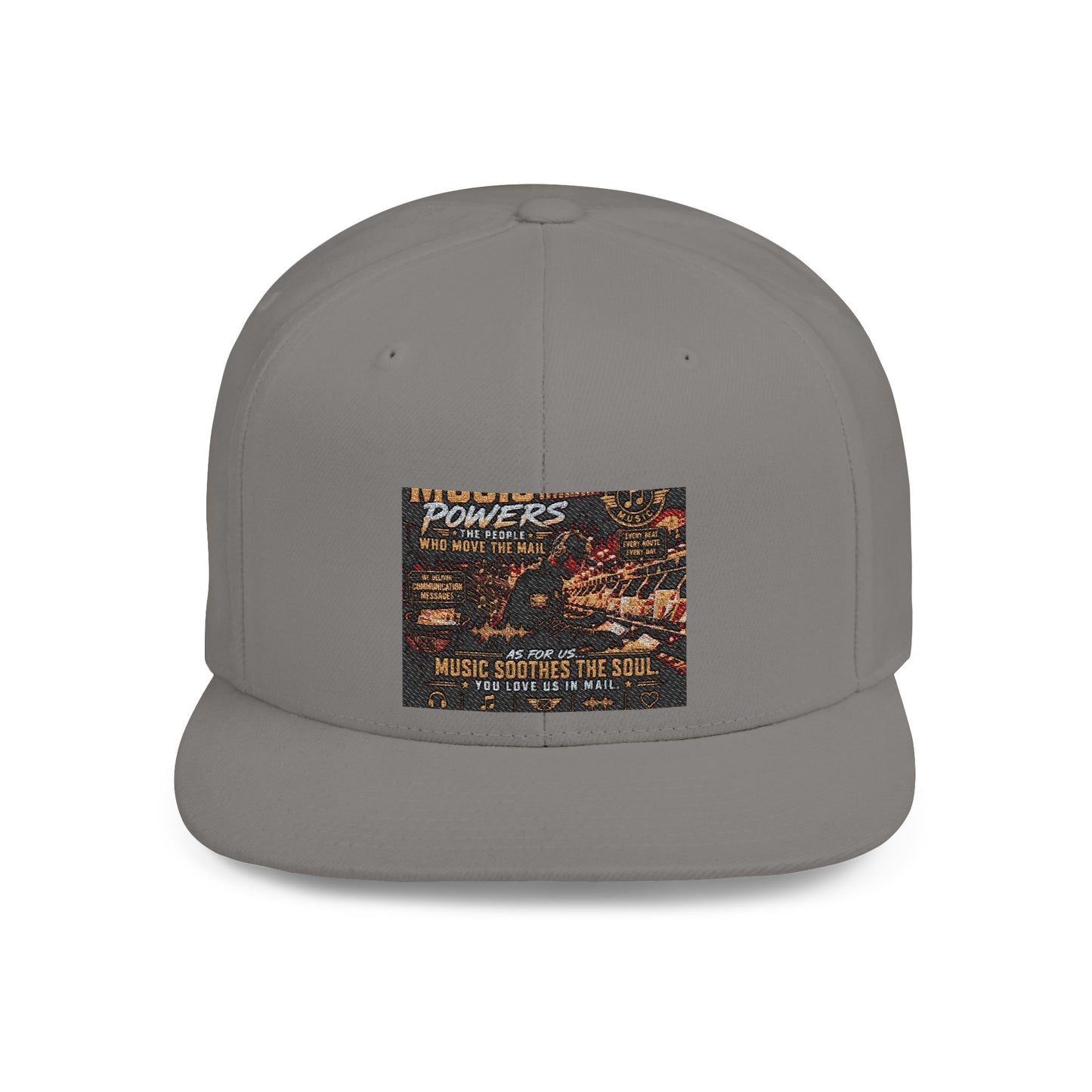 Postal Music — Music Powers the People — Flat-Bill Snapback