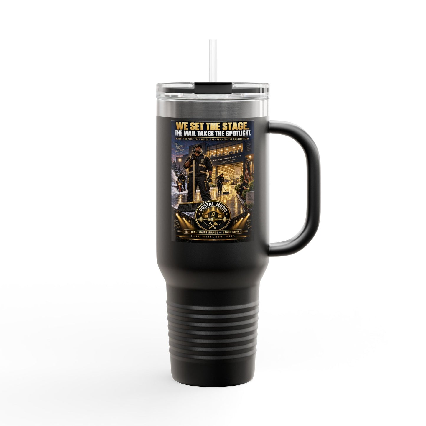 Postal Music - We Set the Stage - Insulated Travel Mug 40oz