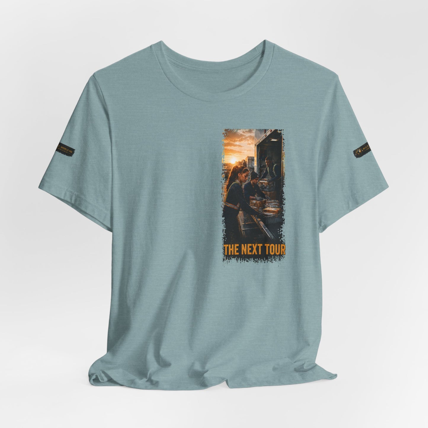 Postal Music — The Next Tour Premium Unisex T-Shirt — Color Group 3 of 11