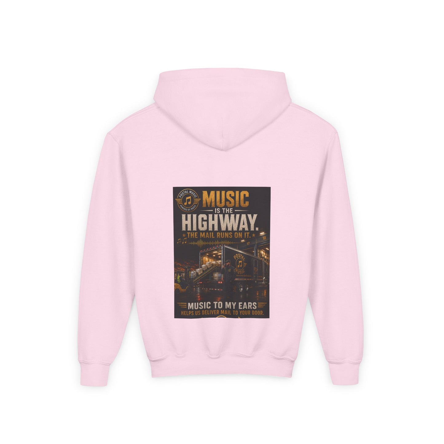 Postal Music — Music Is the Highway — Youth Hoodie