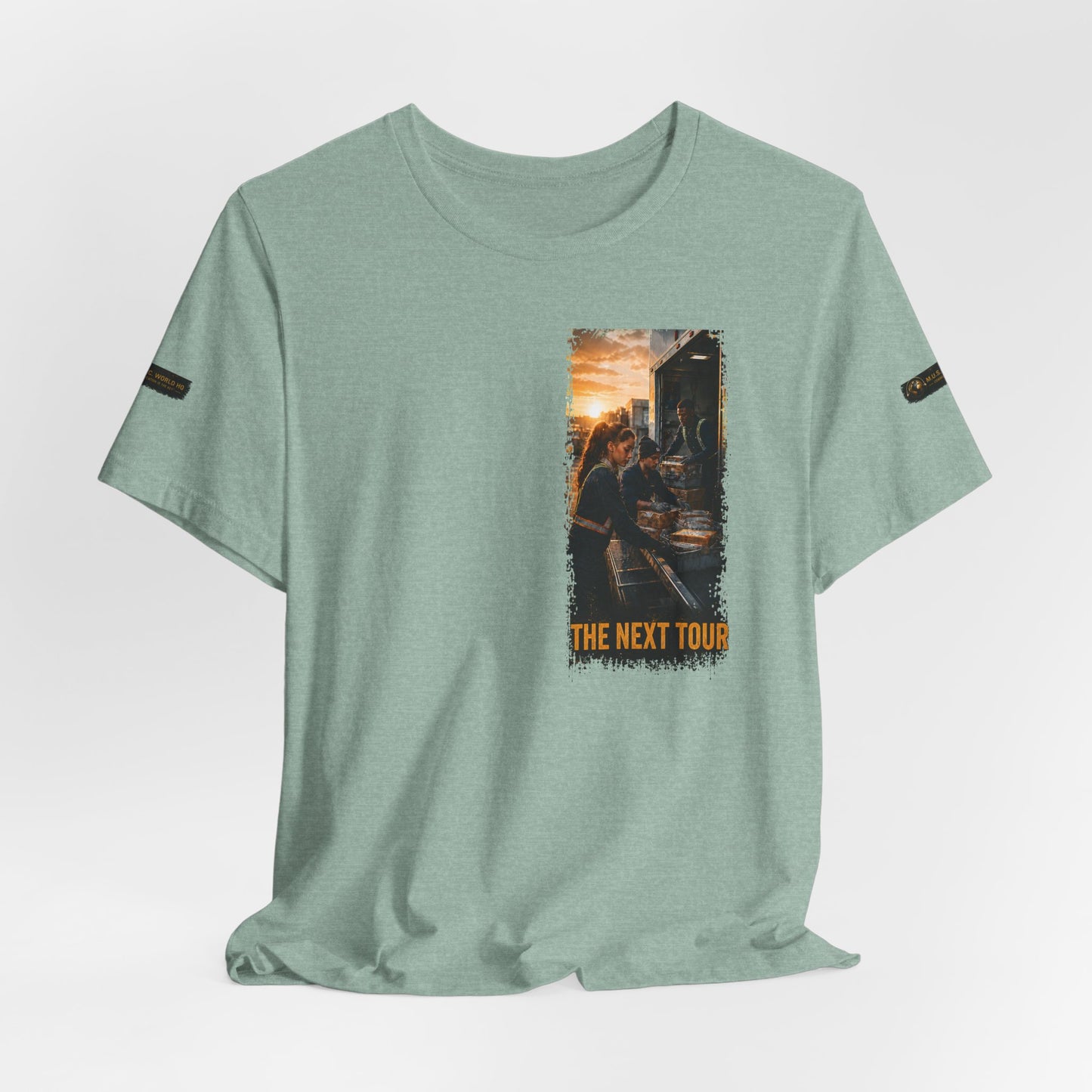 Postal Music — The Next Tour Premium Unisex T-Shirt — Color Group 6 of 11
