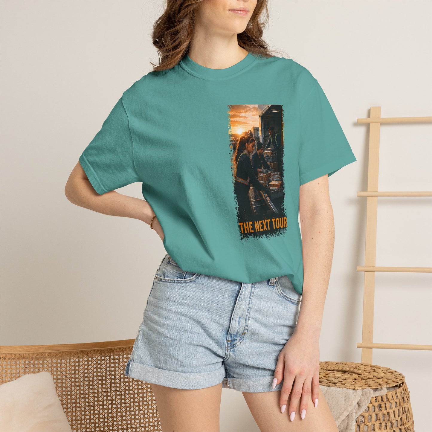 Postal Music — The Next Tour Garment-Dyed T-Shirt — Color Group 4 of 4