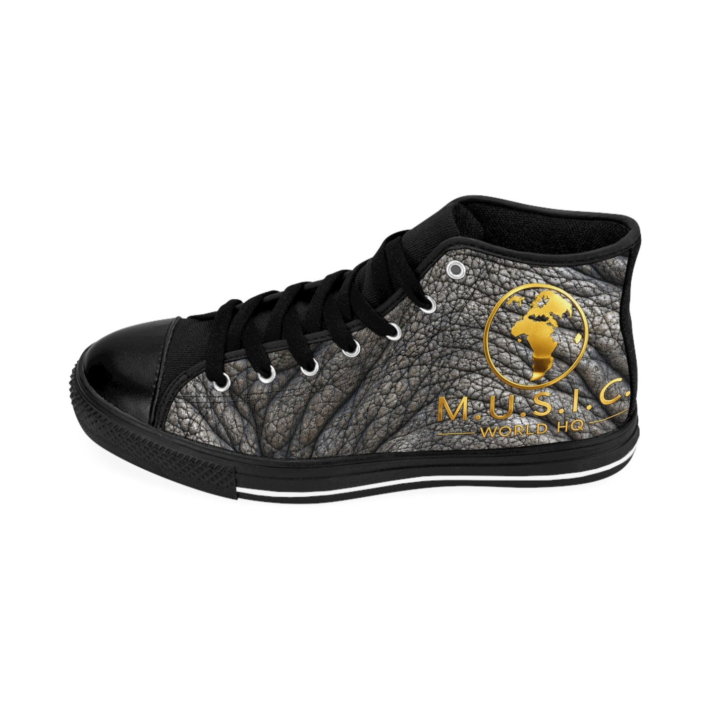 Wild by Design™ — African Elephant Print High-Top Sneakers | Safari Heritage