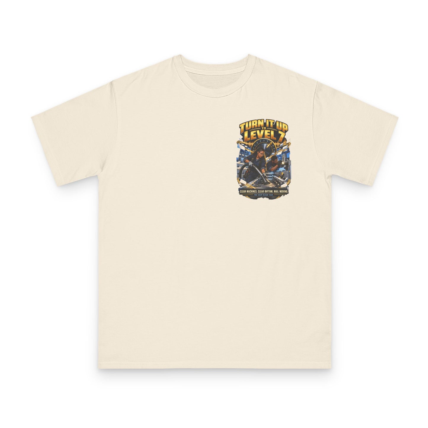 Postal Music - Turn It Up to Level 7 - Organic Cotton T-Shirt