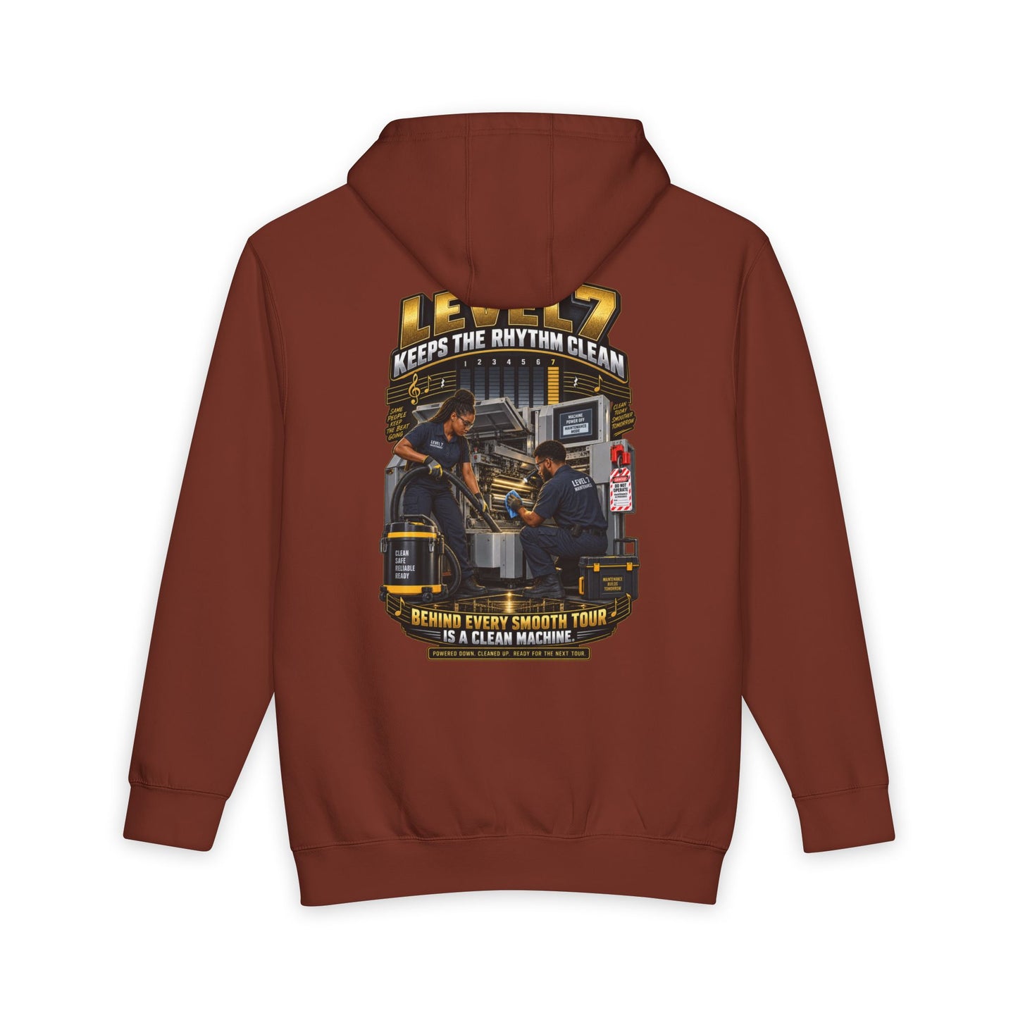 Postal Music - Level 7 Keeps the Rhythm Clean - Heavyweight Pullover Hoodie