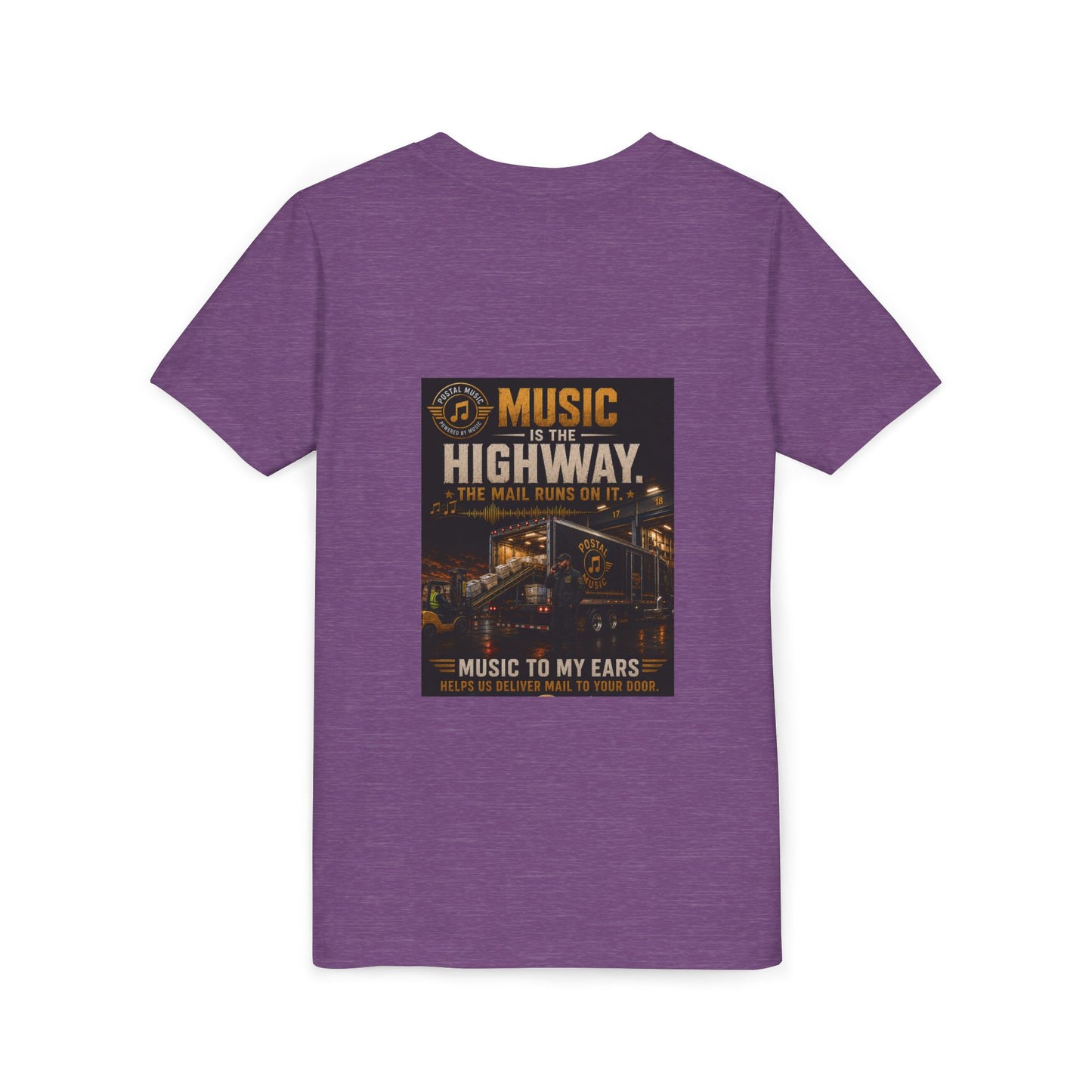 Postal Music — Music Is the Highway — Youth T-Shirt