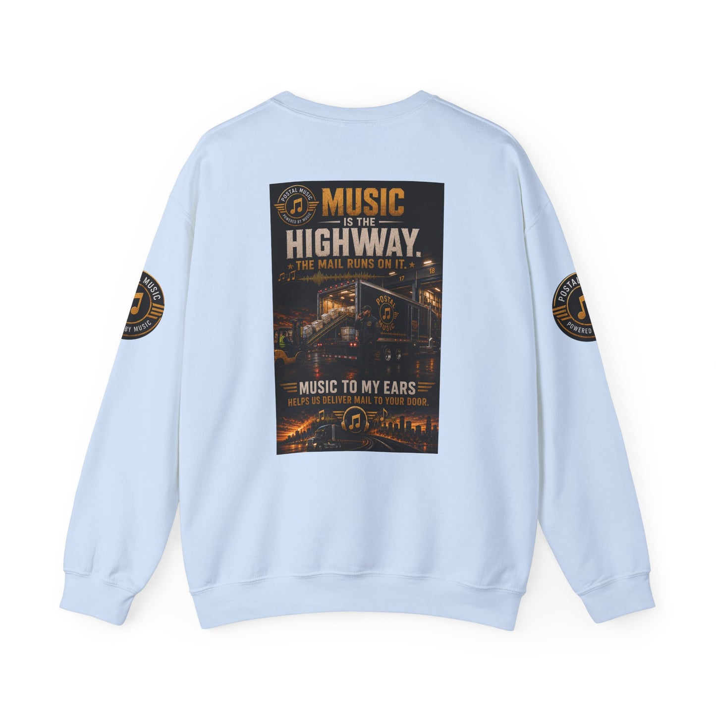 Postal Music — Music Is the Highway — Core Crewneck Sweatshirt