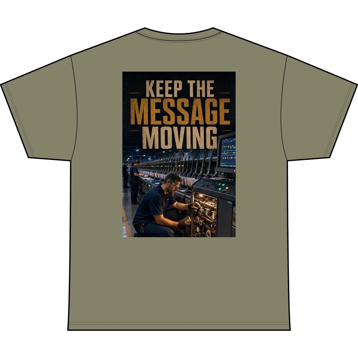 Postal Music — Keep the Message Moving — Heavyweight T-Shirt