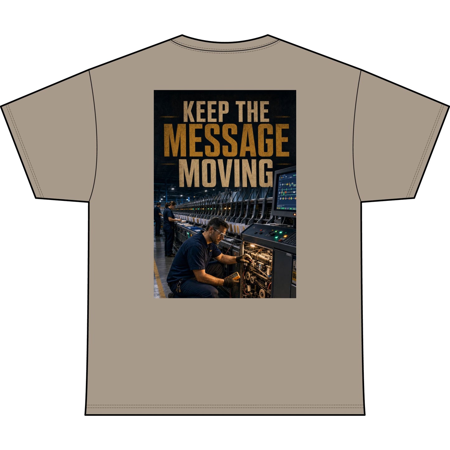 Postal Music — Keep the Message Moving — Heavyweight T-Shirt