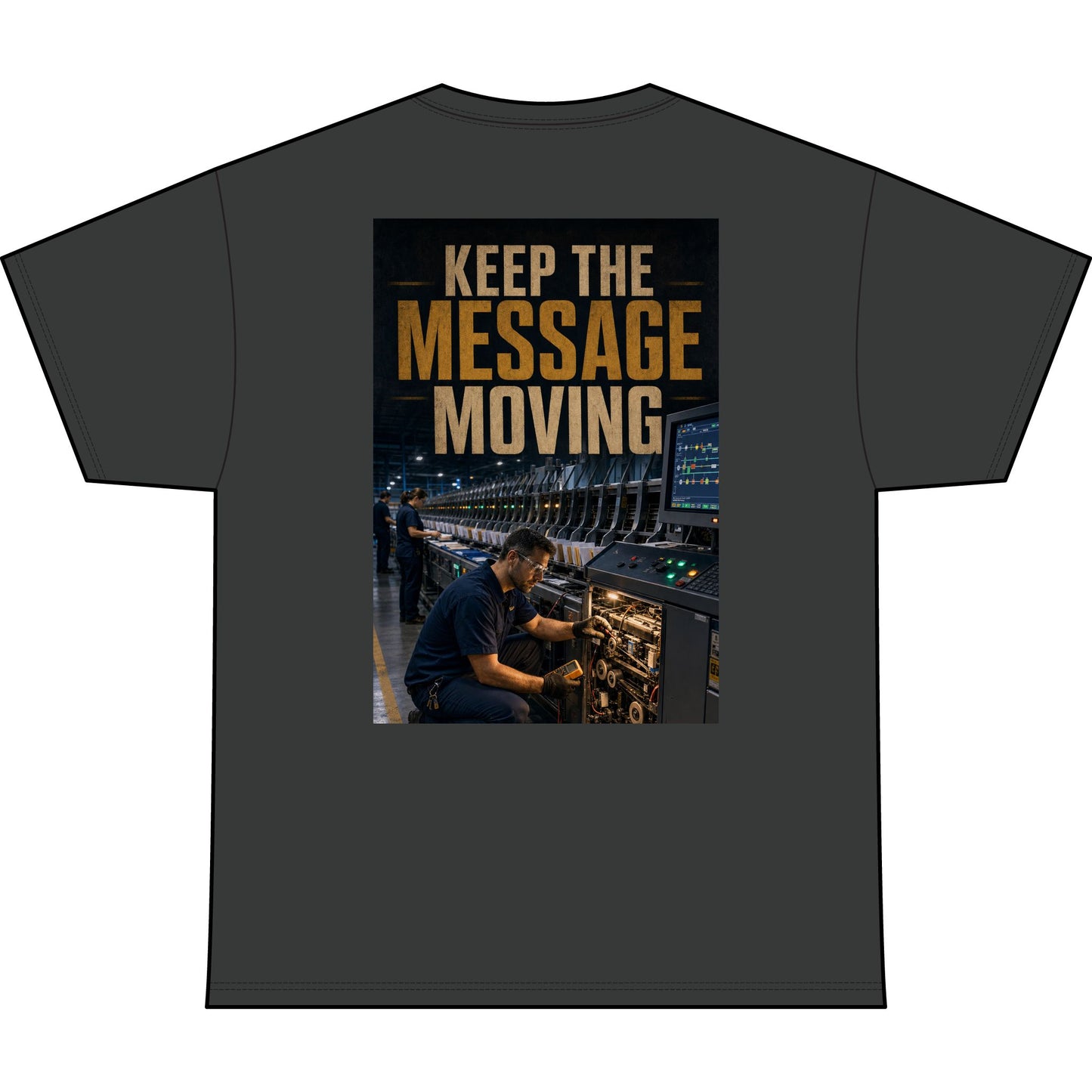 Postal Music — Keep the Message Moving — Heavyweight T-Shirt