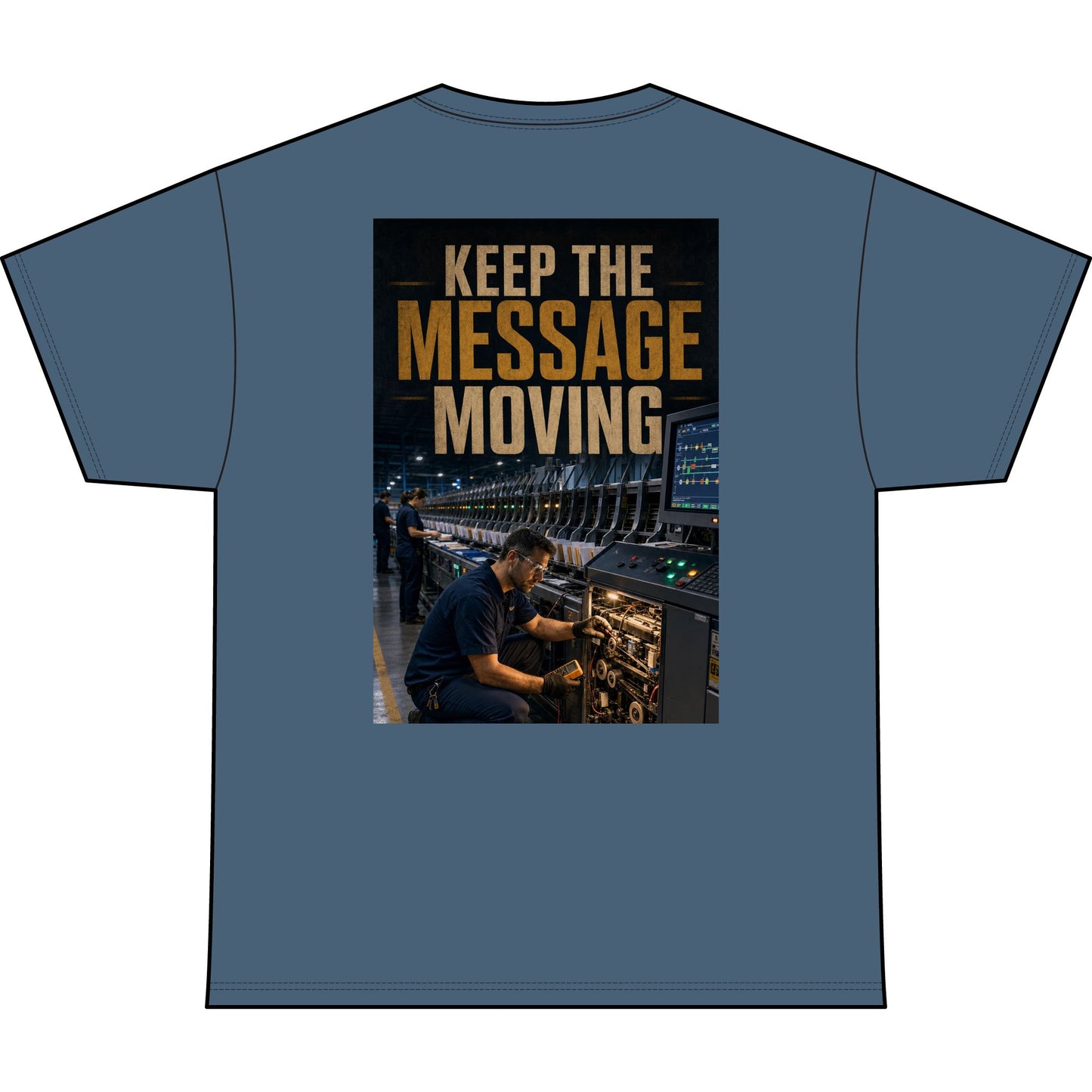 Postal Music — Keep the Message Moving — Heavyweight T-Shirt
