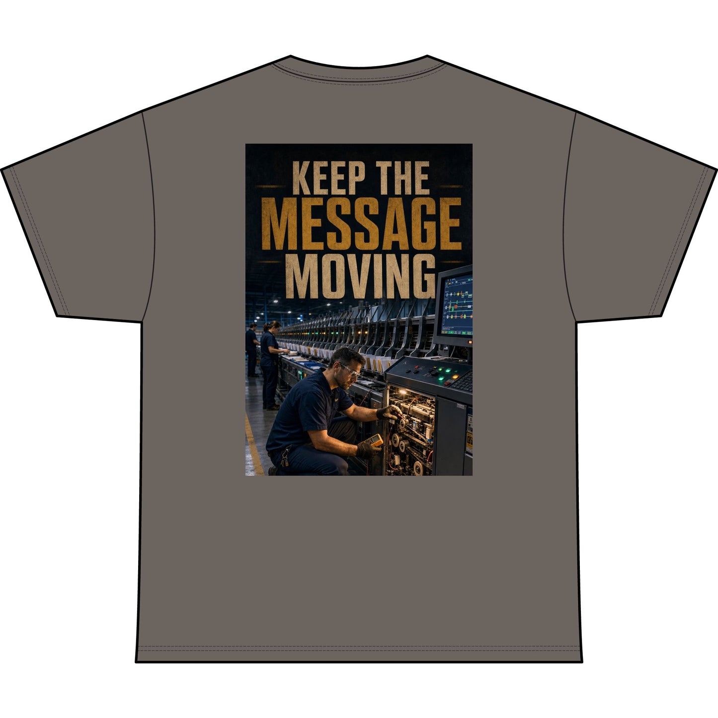 Postal Music — Keep the Message Moving — Heavyweight T-Shirt