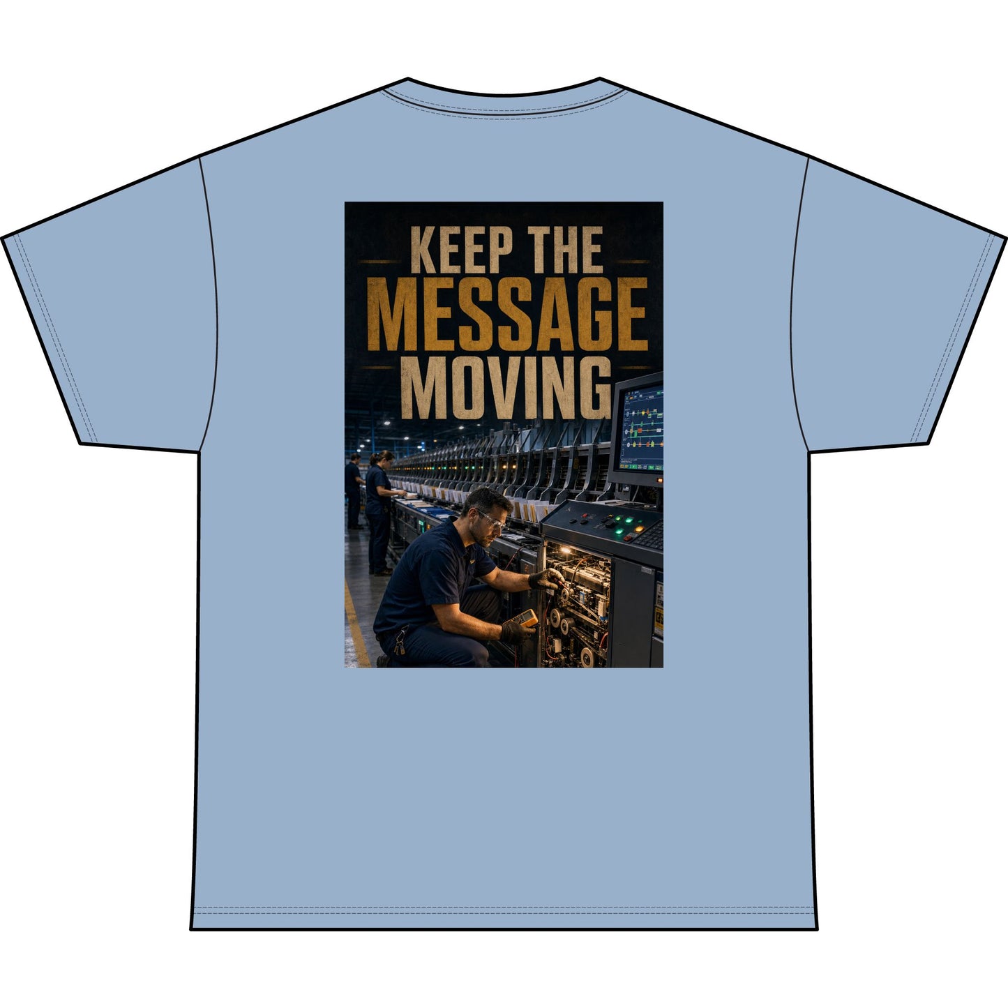 Postal Music — Keep the Message Moving — Heavyweight T-Shirt