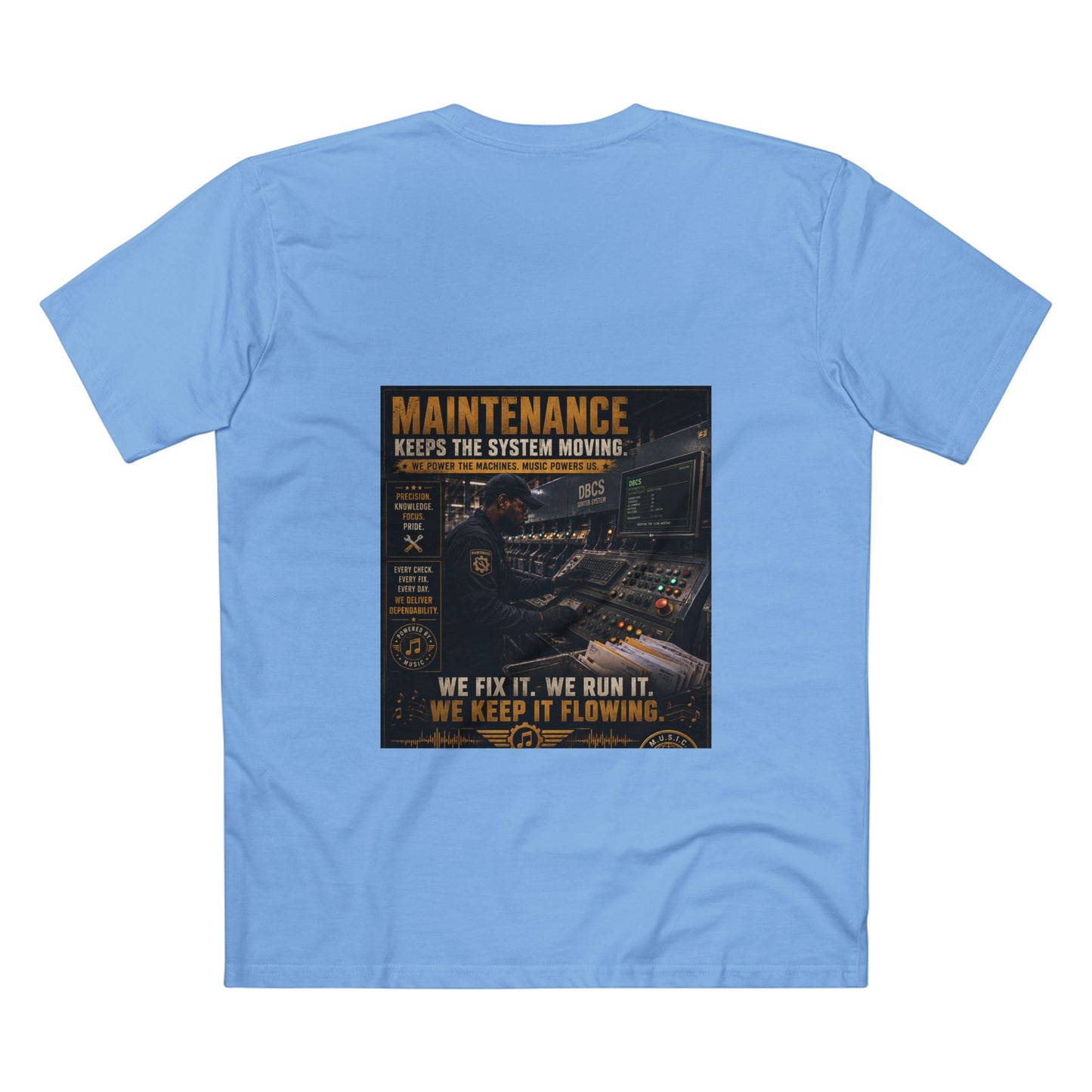 Postal Music — Maintenance Keeps the System Moving — Streetwear T-Shirt