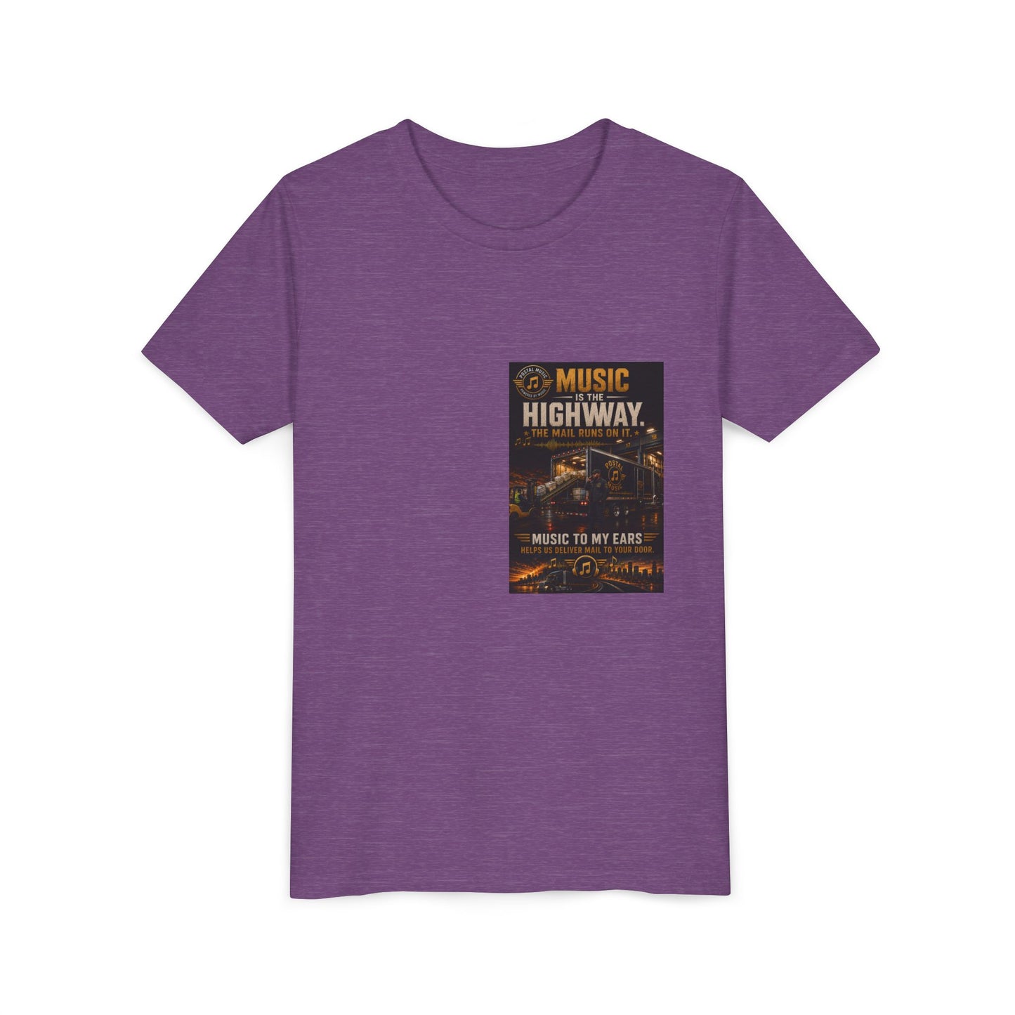 Postal Music — Music Is the Highway — Youth T-Shirt