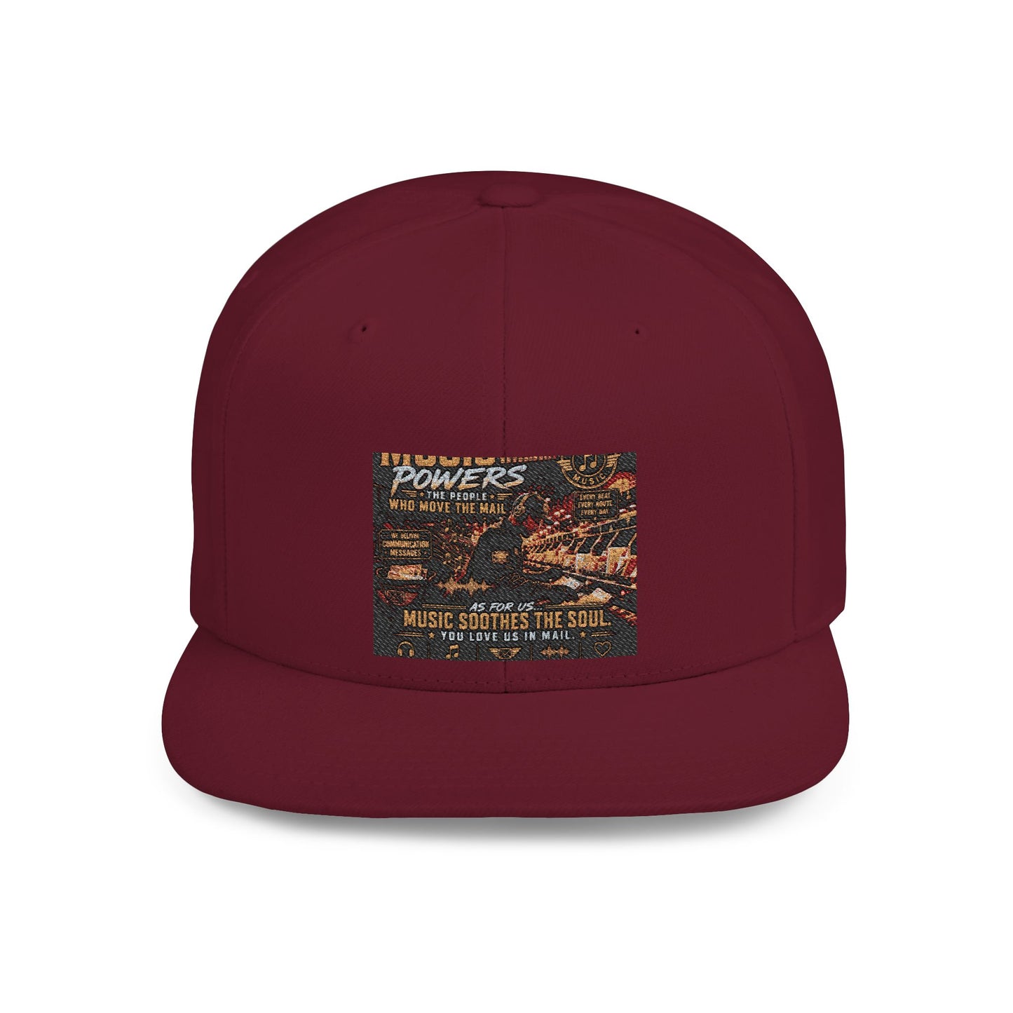 Postal Music — Music Powers the People — Flat-Bill Snapback