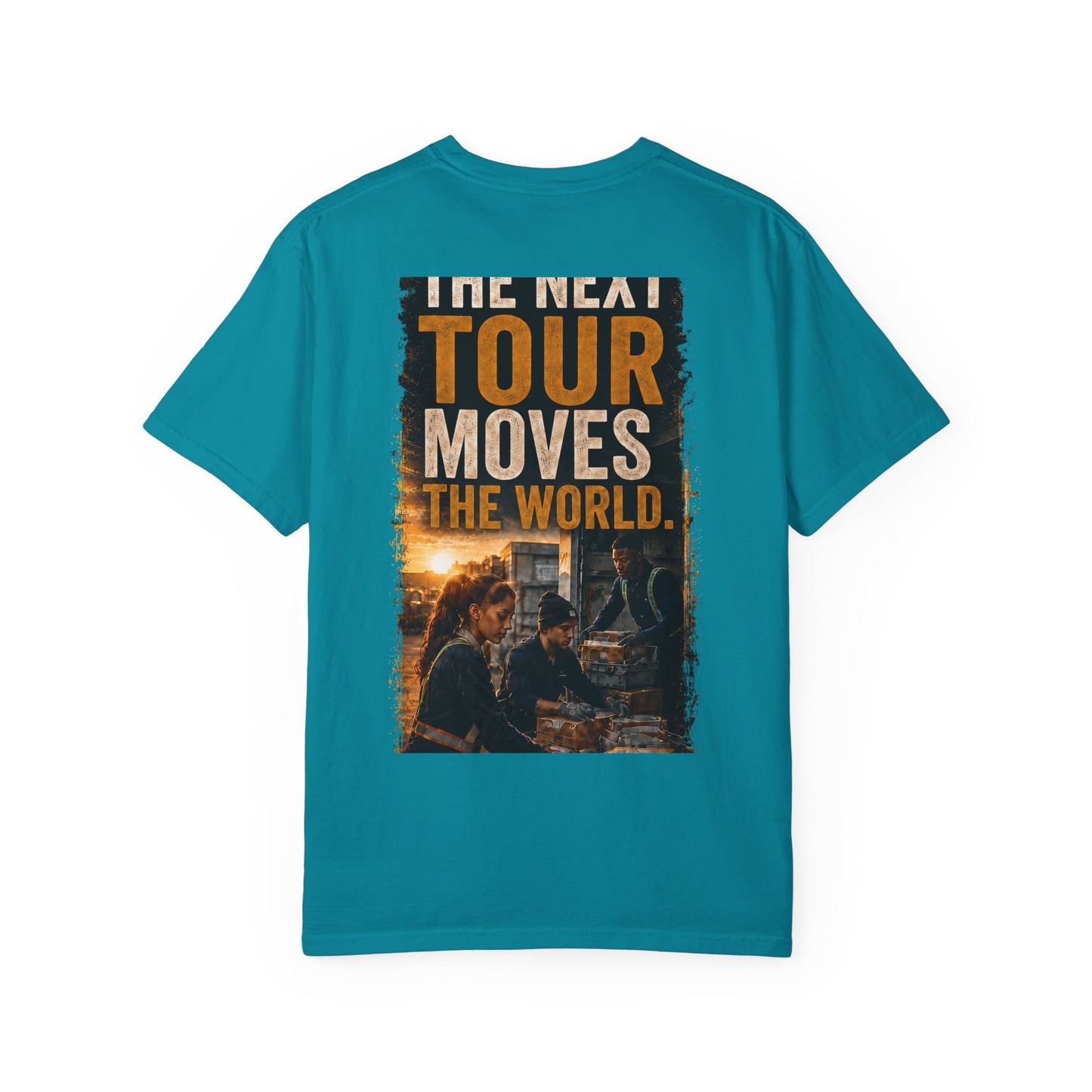 Postal Music — The Next Tour Garment-Dyed T-Shirt — Color Group 4 of 4