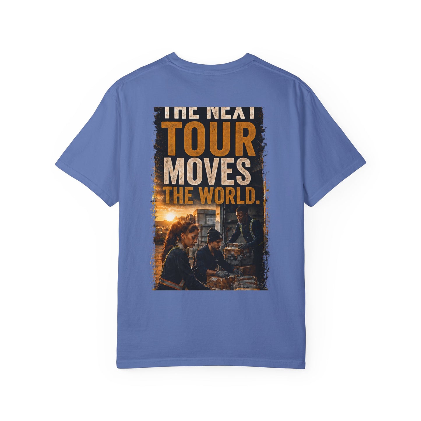 Postal Music — The Next Tour Garment-Dyed T-Shirt — Color Group 3 of 4