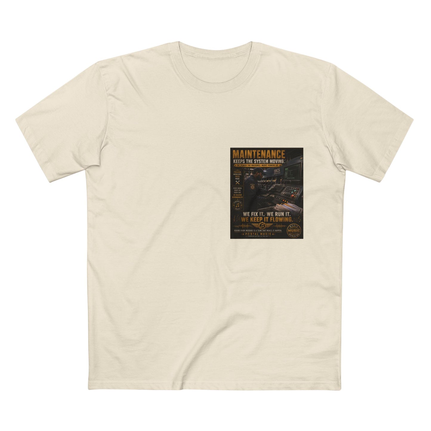 Postal Music — Maintenance Keeps the System Moving — Streetwear T-Shirt