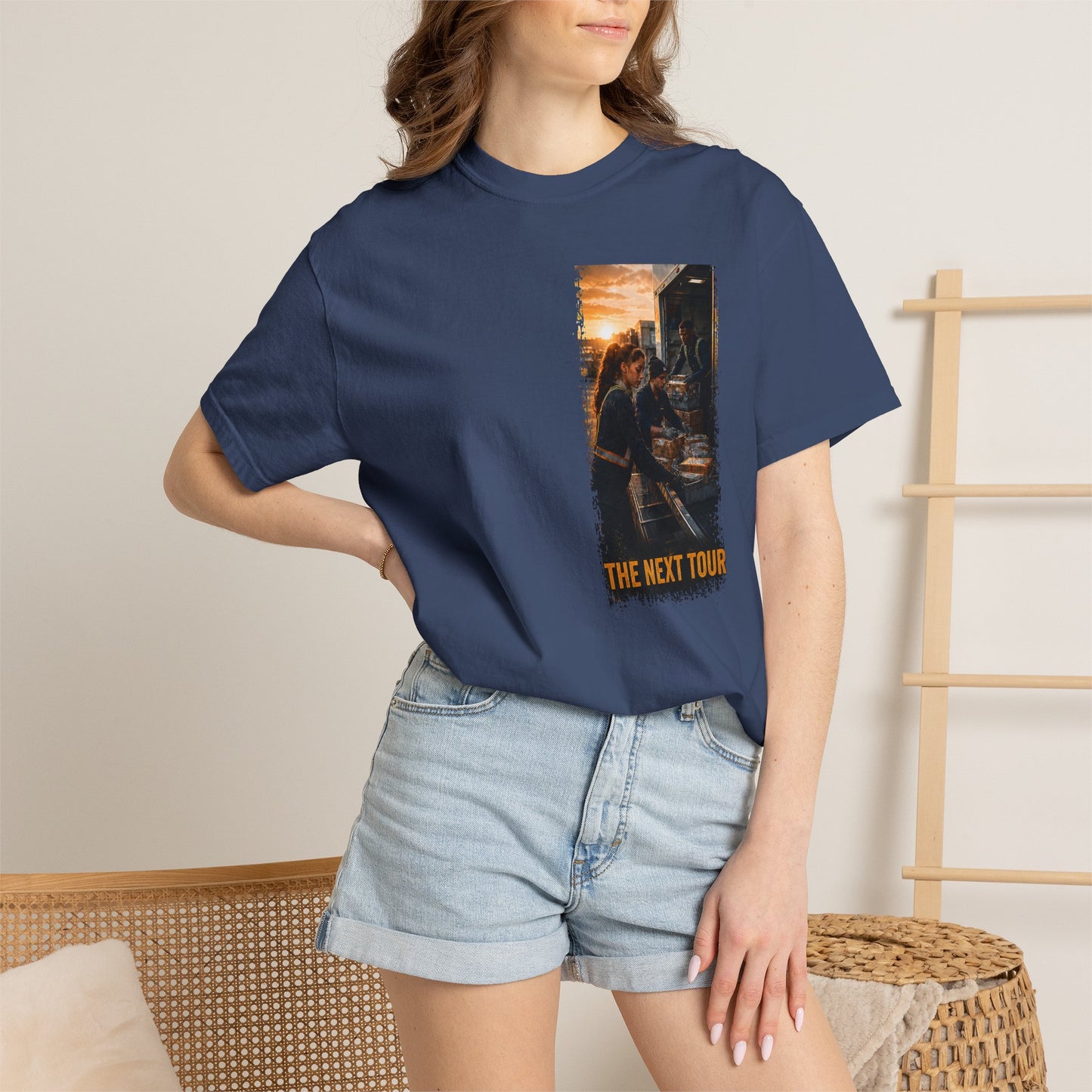 Postal Music — The Next Tour Garment-Dyed T-Shirt — Color Group 2 of 4
