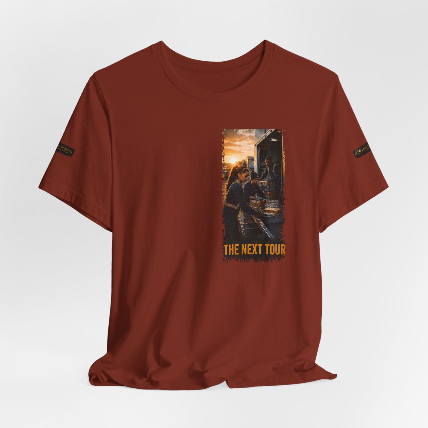 Postal Music — The Next Tour Premium Unisex T-Shirt — Color Group 9 of 11