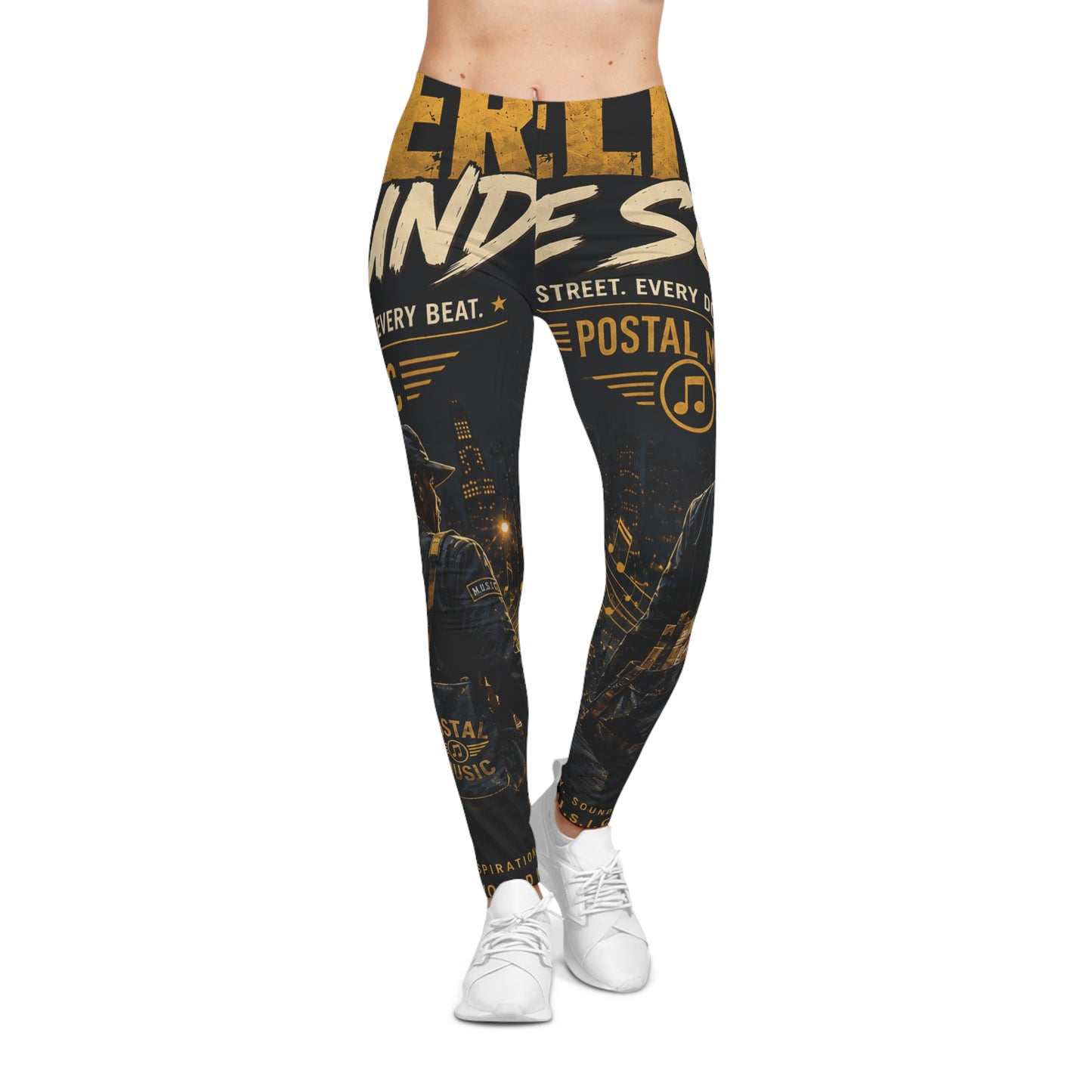 Postal Music — Deliver the Sound — Women's Casual Leggings (All-Over Print)