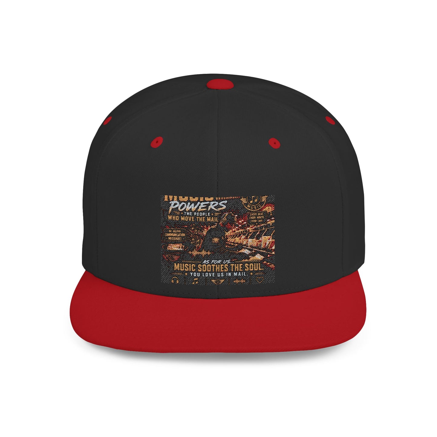 Postal Music — Music Powers the People — Flat-Bill Snapback
