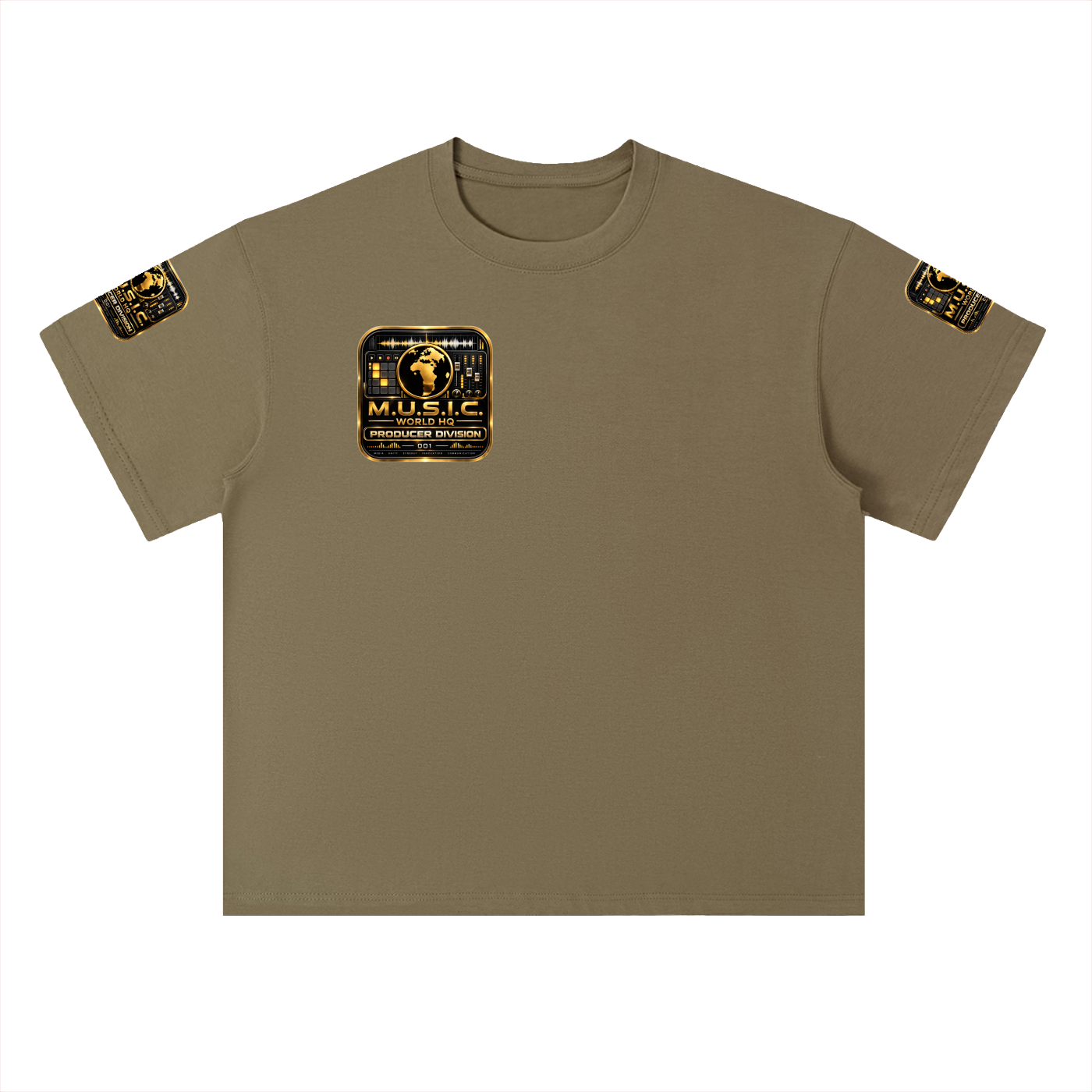 M.U.S.I.C. World HQ Creator Culture – Producer Division 001 Heavyweight Drop Shoulder Tee