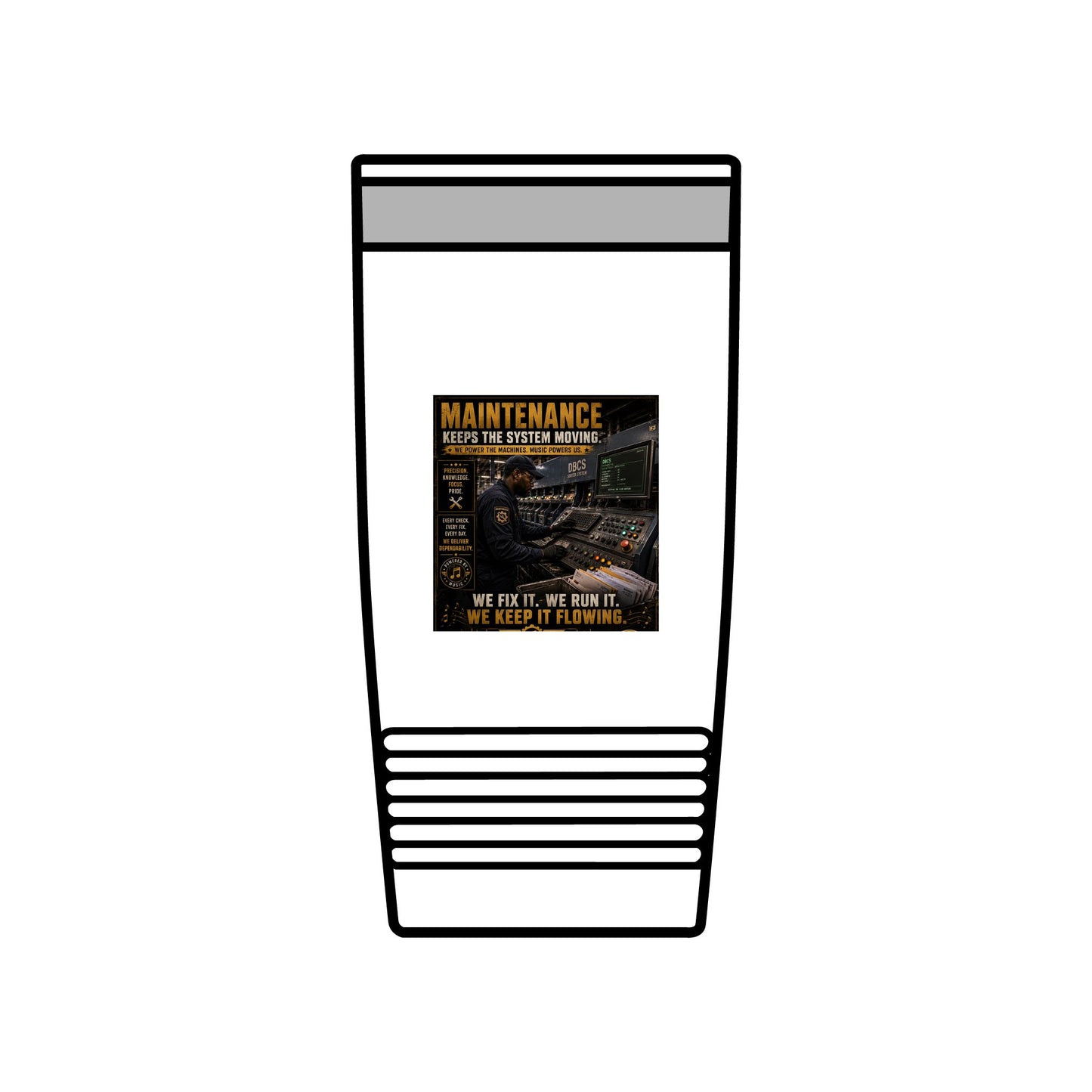 Postal Music — Maintenance Keeps the System Moving — Insulated Tumbler 20oz