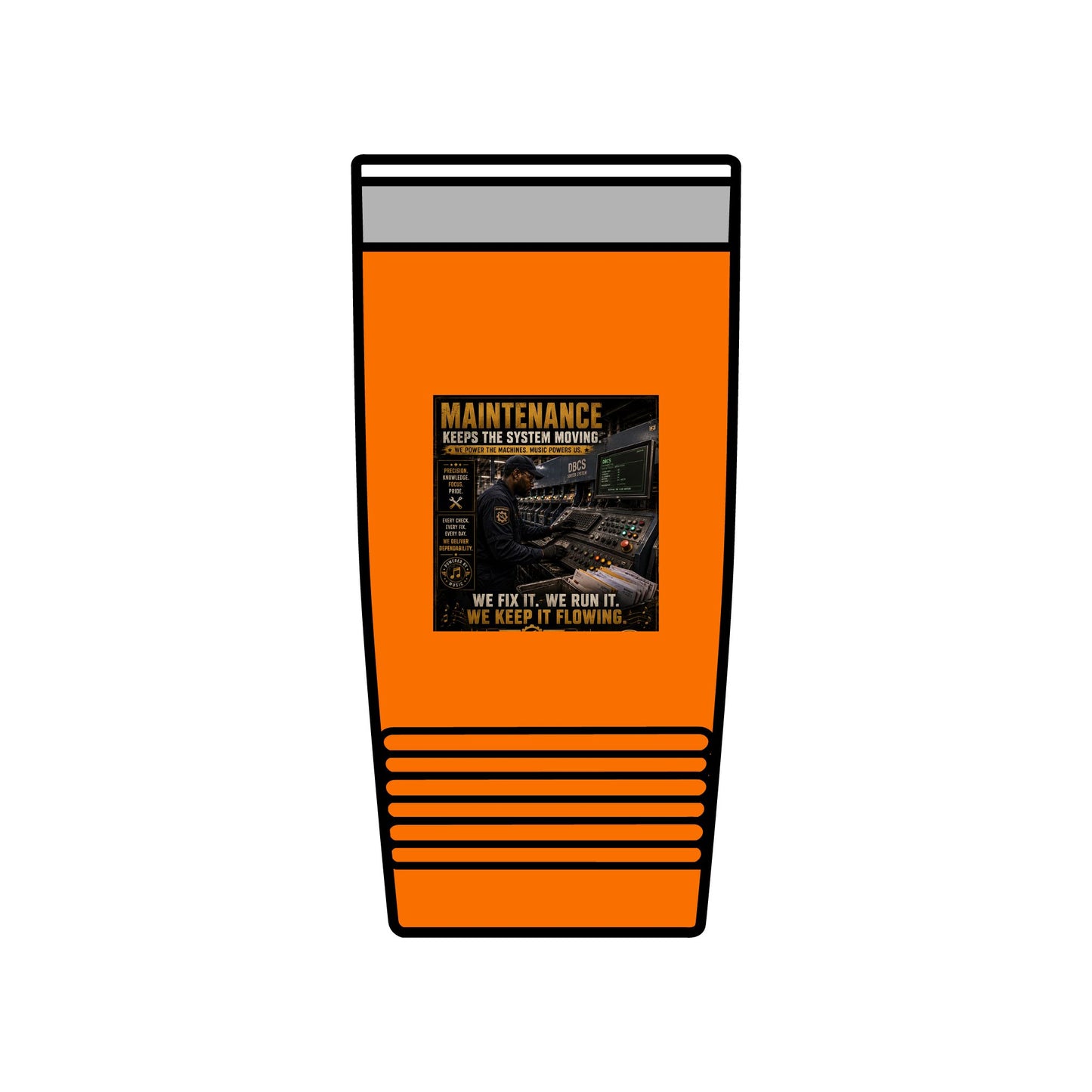 Postal Music — Maintenance Keeps the System Moving — Insulated Tumbler 20oz