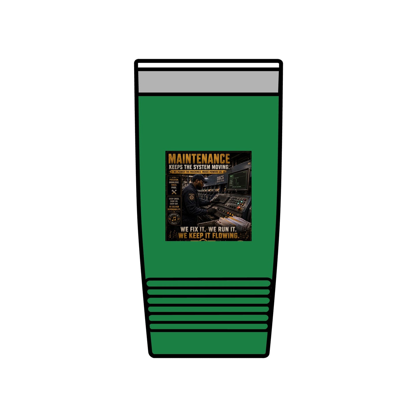 Postal Music — Maintenance Keeps the System Moving — Insulated Tumbler 20oz