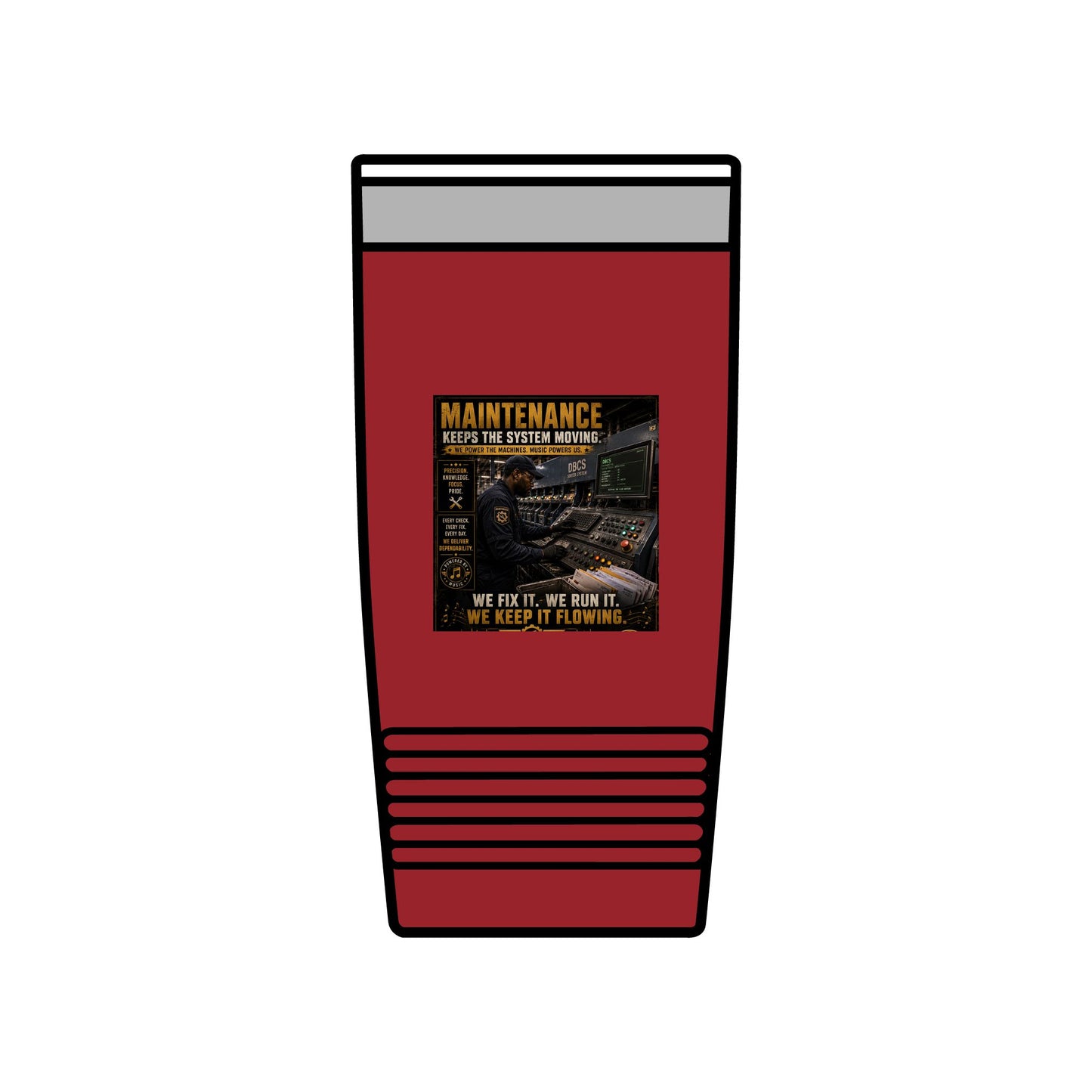 Postal Music — Maintenance Keeps the System Moving — Insulated Tumbler 20oz
