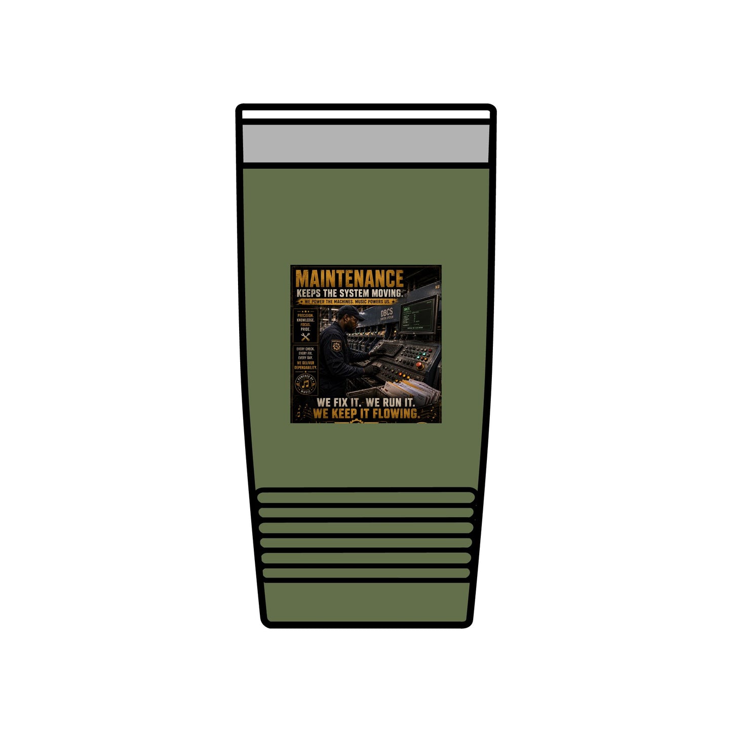 Postal Music — Maintenance Keeps the System Moving — Insulated Tumbler 20oz
