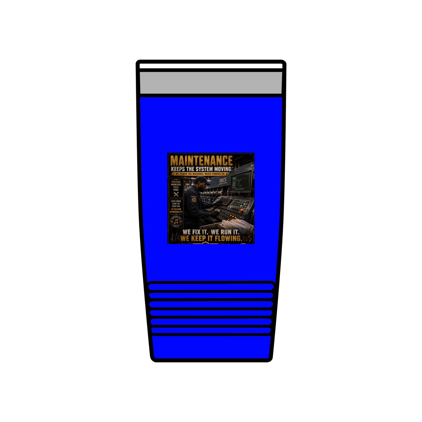 Postal Music — Maintenance Keeps the System Moving — Insulated Tumbler 20oz