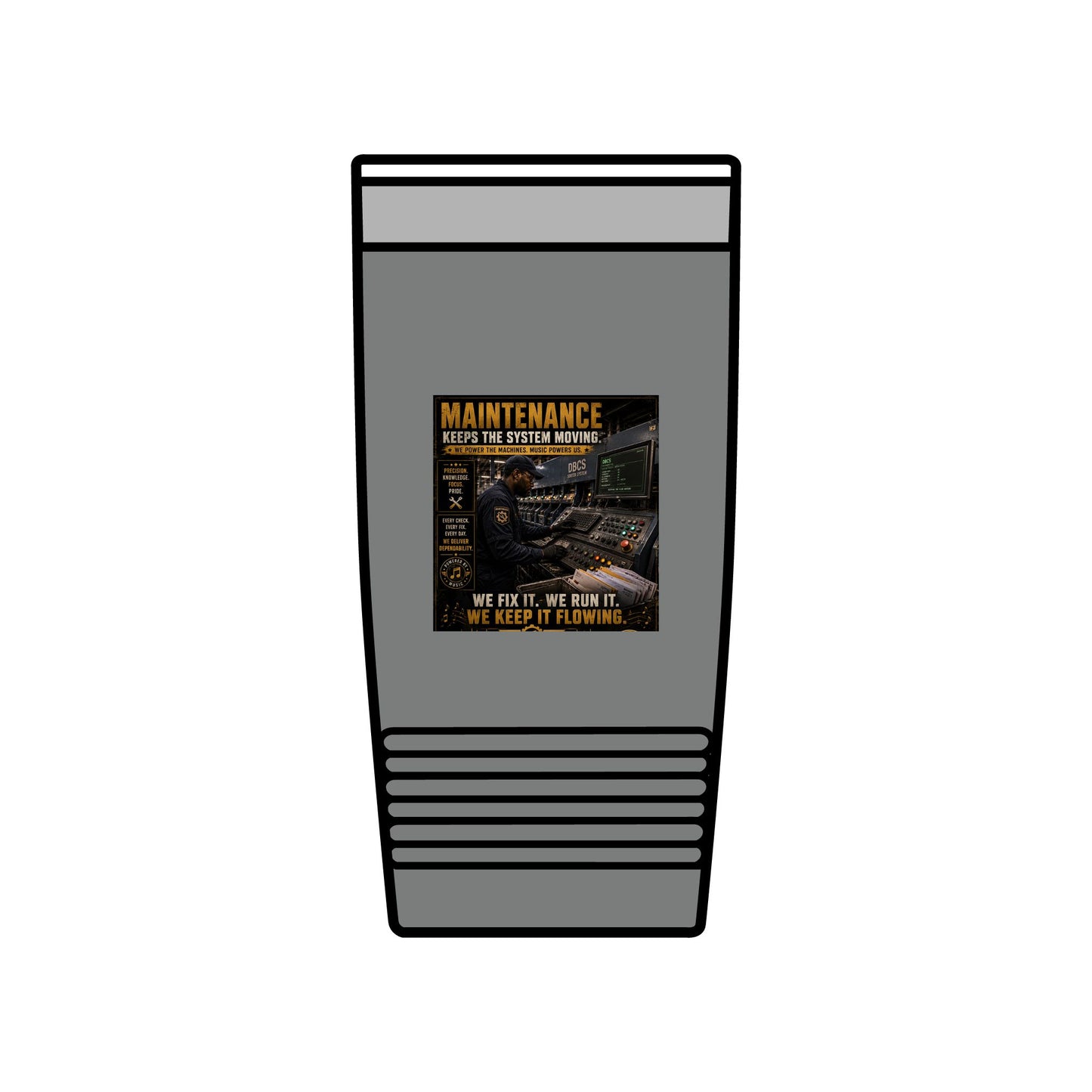 Postal Music — Maintenance Keeps the System Moving — Insulated Tumbler 20oz
