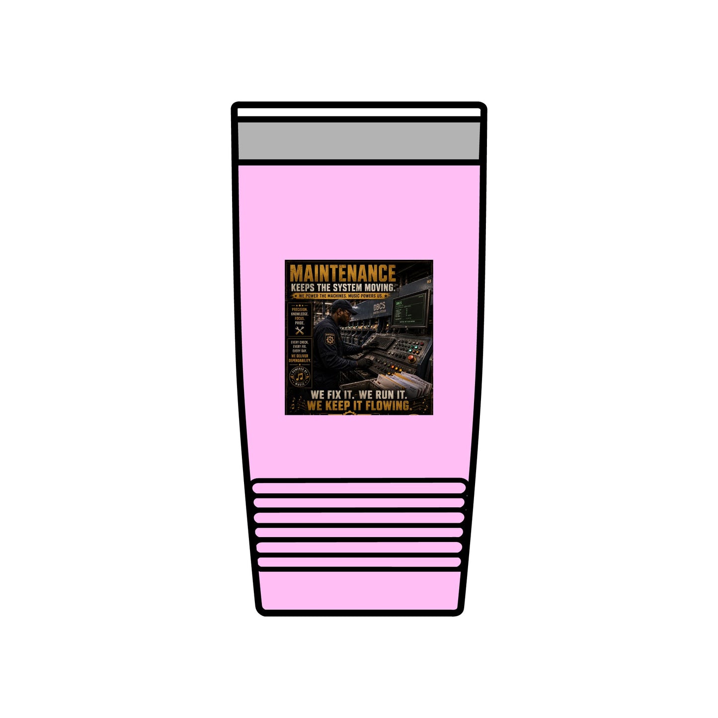 Postal Music — Maintenance Keeps the System Moving — Insulated Tumbler 20oz