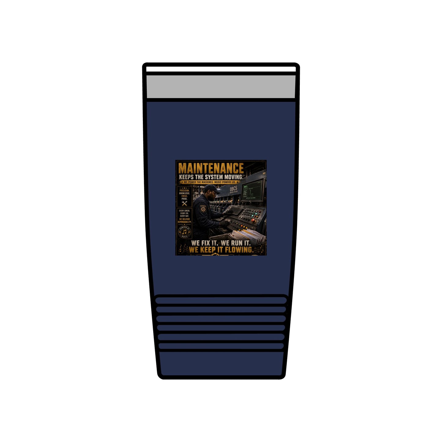 Postal Music — Maintenance Keeps the System Moving — Insulated Tumbler 20oz