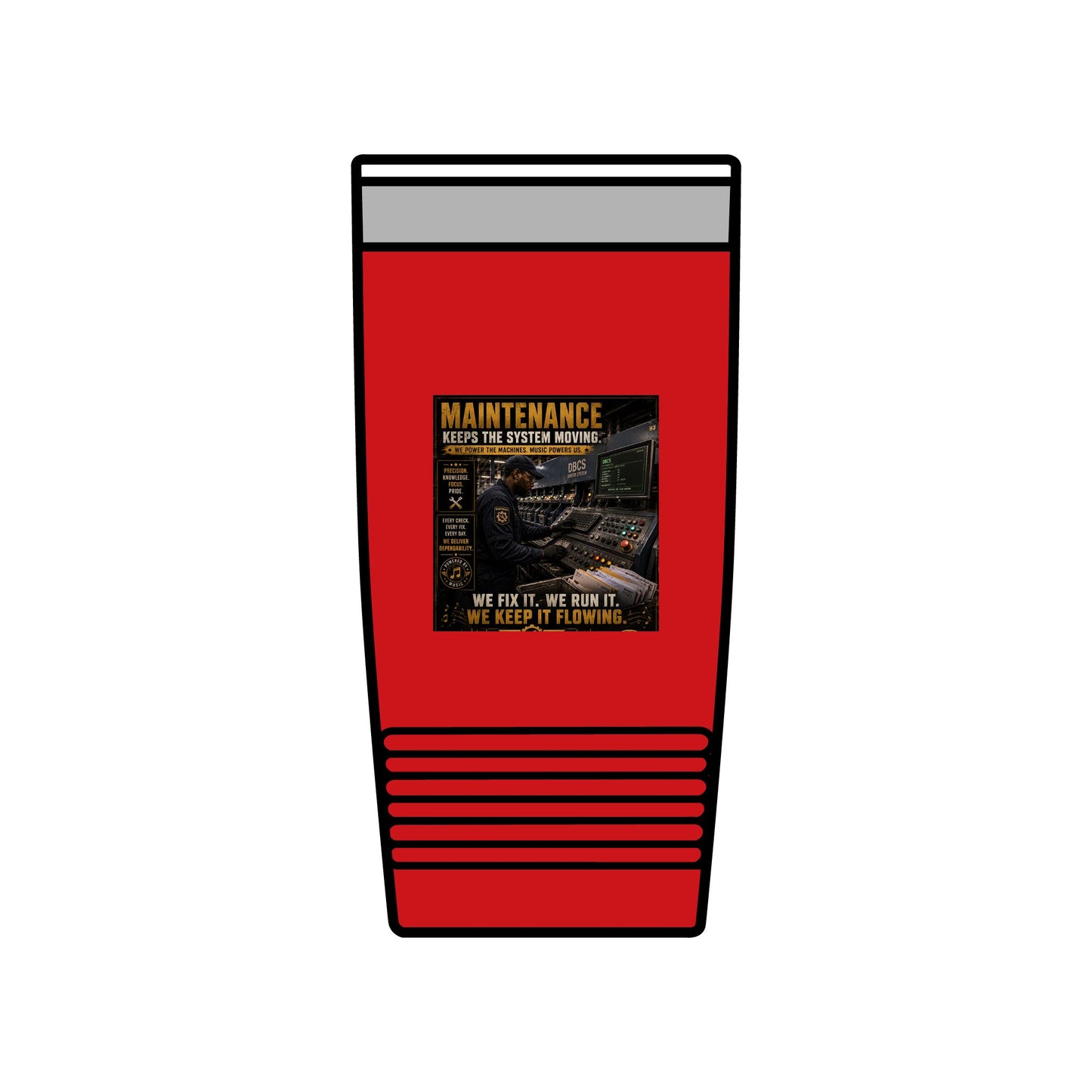Postal Music — Maintenance Keeps the System Moving — Insulated Tumbler 20oz