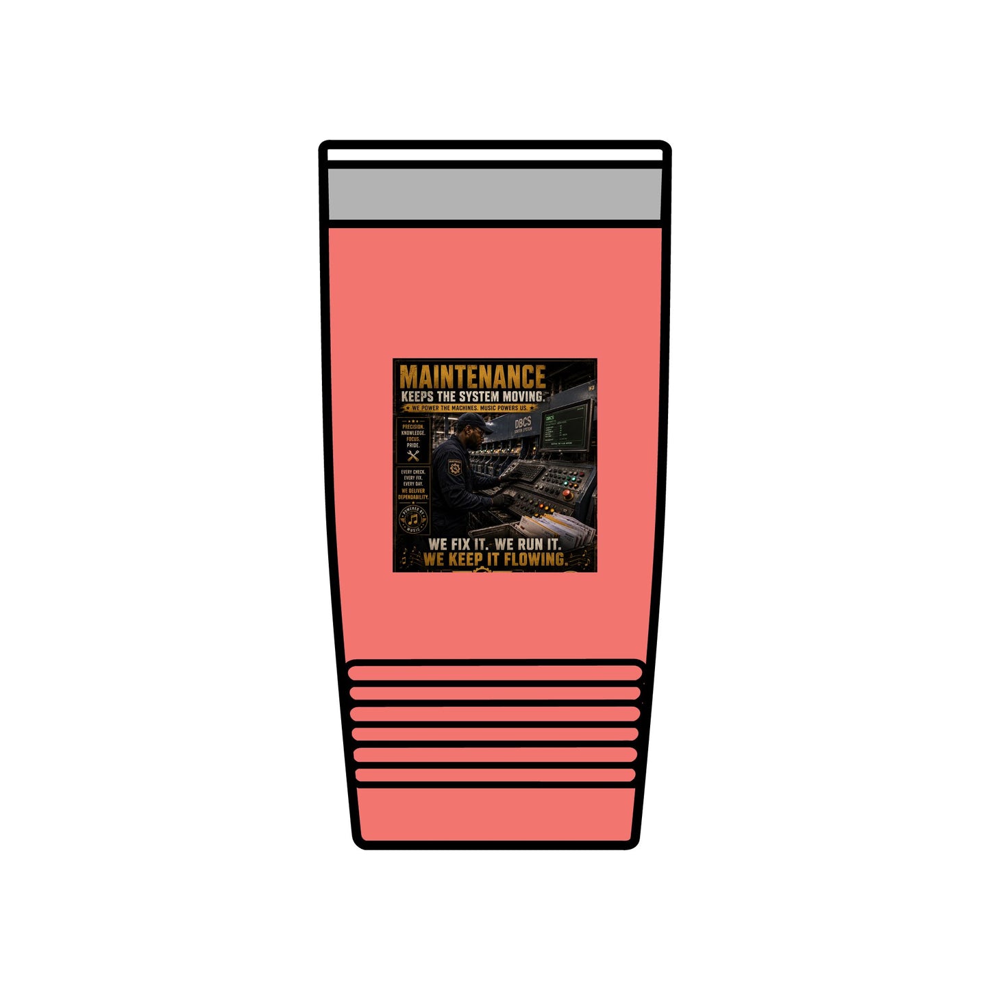 Postal Music — Maintenance Keeps the System Moving — Insulated Tumbler 20oz