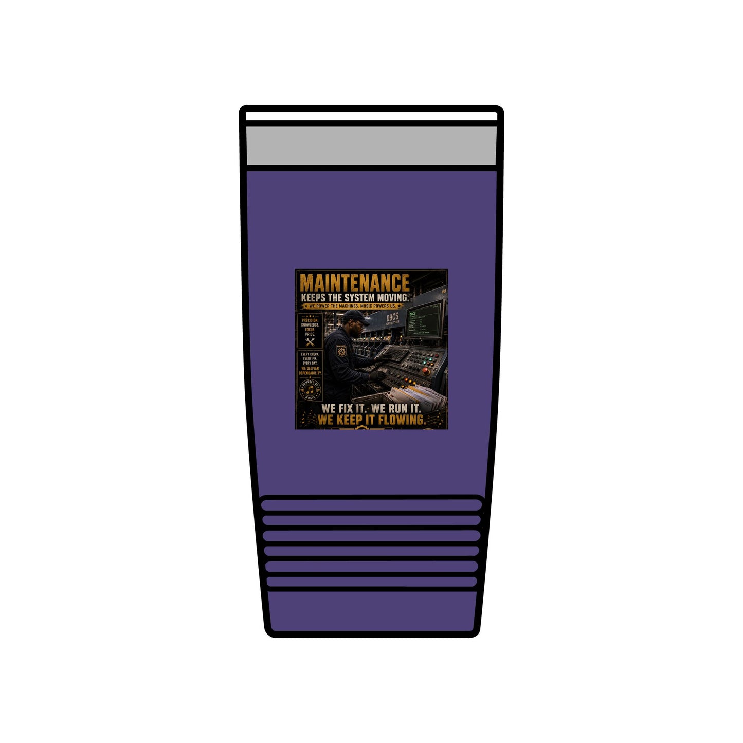 Postal Music — Maintenance Keeps the System Moving — Insulated Tumbler 20oz