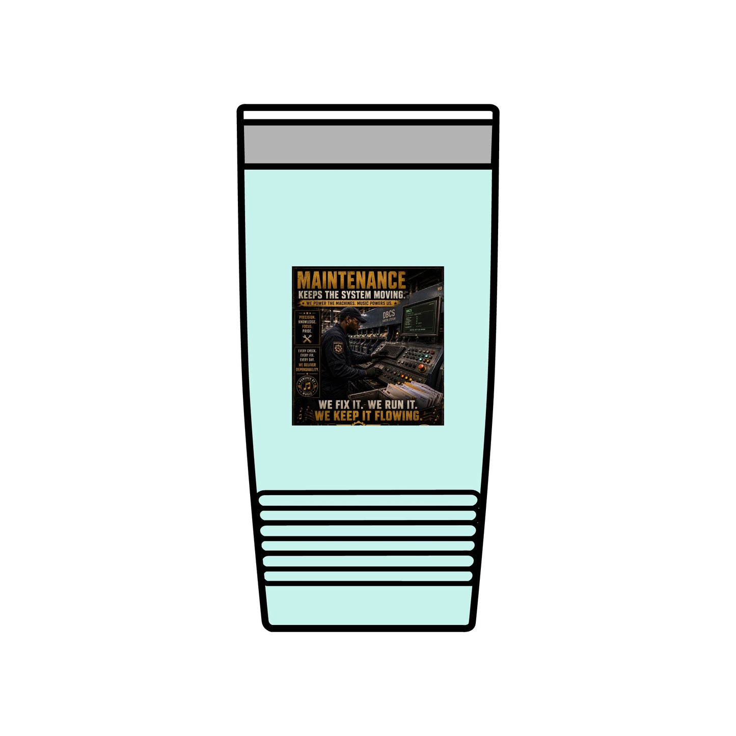 Postal Music — Maintenance Keeps the System Moving — Insulated Tumbler 20oz