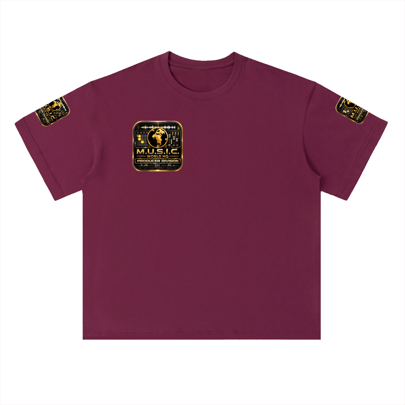 M.U.S.I.C. World HQ Creator Culture – Producer Division 001 Heavyweight Drop Shoulder Tee