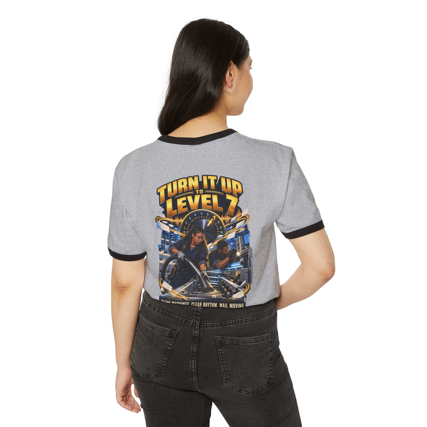 Postal Music - Turn It Up to Level 7 - Ringer T-Shirt