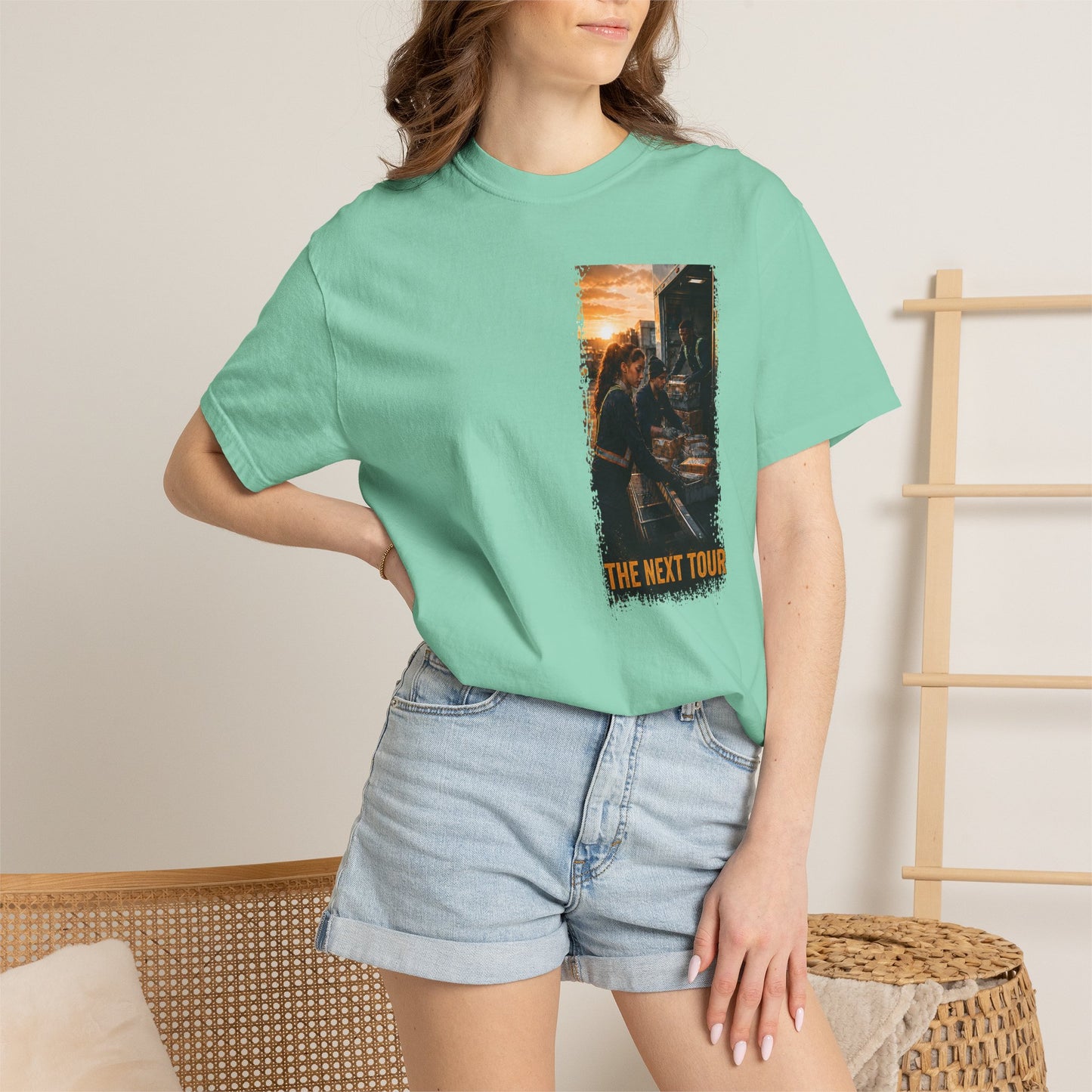 Postal Music — The Next Tour Garment-Dyed T-Shirt — Color Group 3 of 4